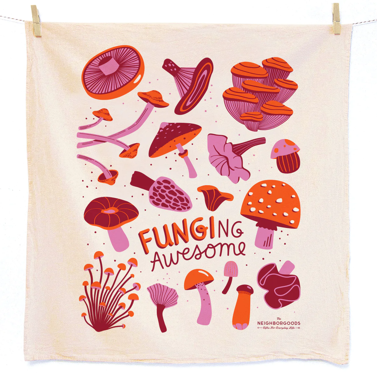 The Neighborgoods Tea Towel Funging Awesome Mushroom